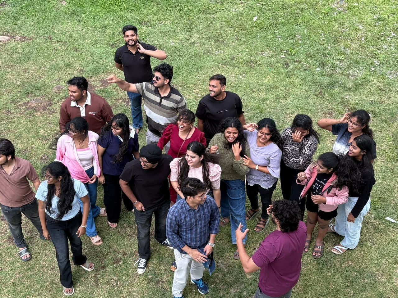 Group photo from above